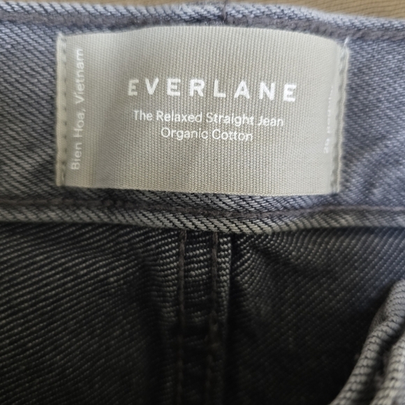 NWT Everlane The Relaxed Straight Denim Jeans 29 Gray Button Fly Organic Cotton - Picture 9 of 10